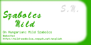 szabolcs mild business card